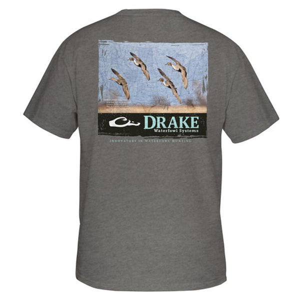 Drake Waterfowl Sprig Map S/S T-Shirt