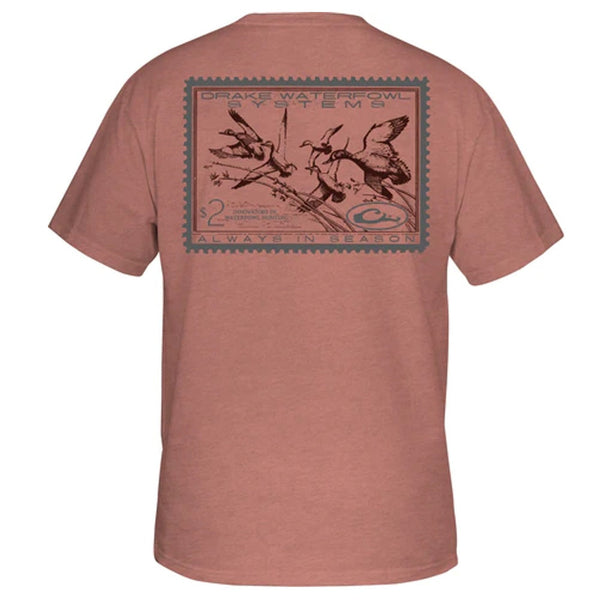 Drake Waterfowl Stamped Teal S/S T-Shirt