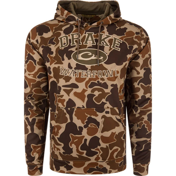 Drake Waterfowl MST Performance Logo Fleece-Lined Camo Hoodie