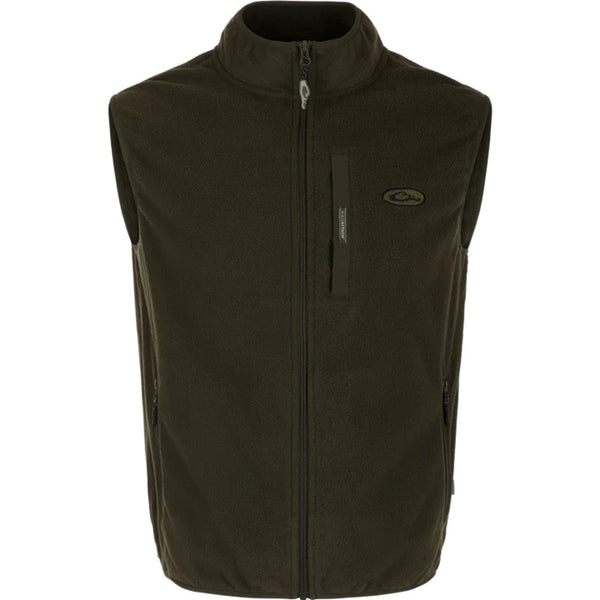 Drake Waterfowl Camp Fleece Vest Kalamata Olive