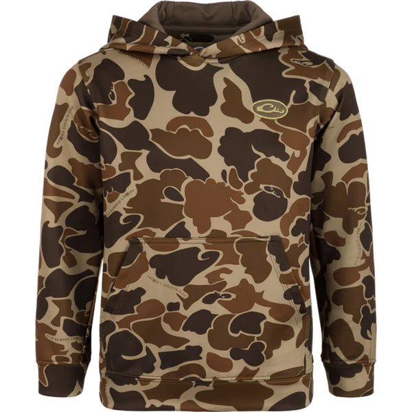 Drake Non-Typical Youth Fleece-Lined Performance Hoodie with Scent Control