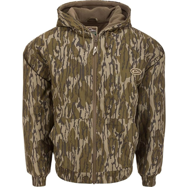 Drake Waterfowl MST Waterproof Full Zip Jacket with Hood Mossy Oak Original Bottomland