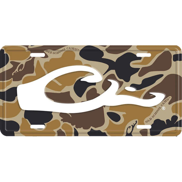 Drake Waterfowl Camo Logo License Plate