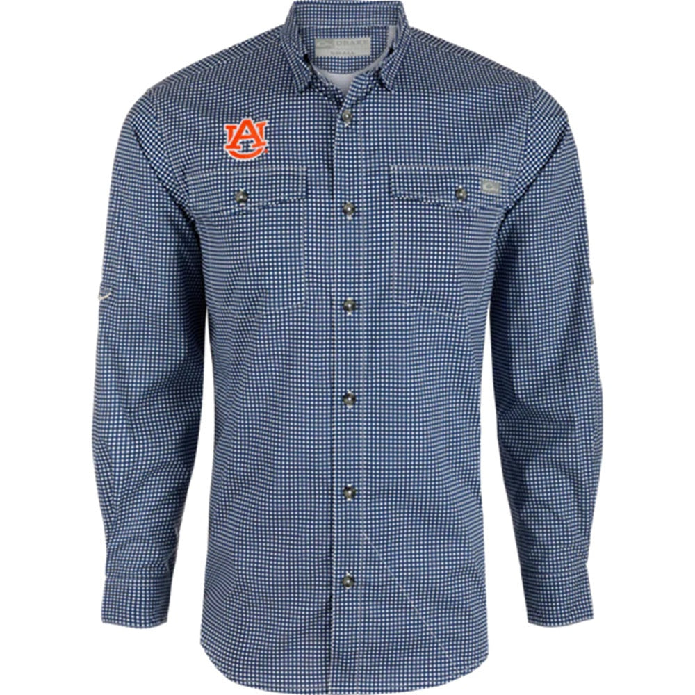 Drake Auburn Frat Gingham Long Sleeve Shirt