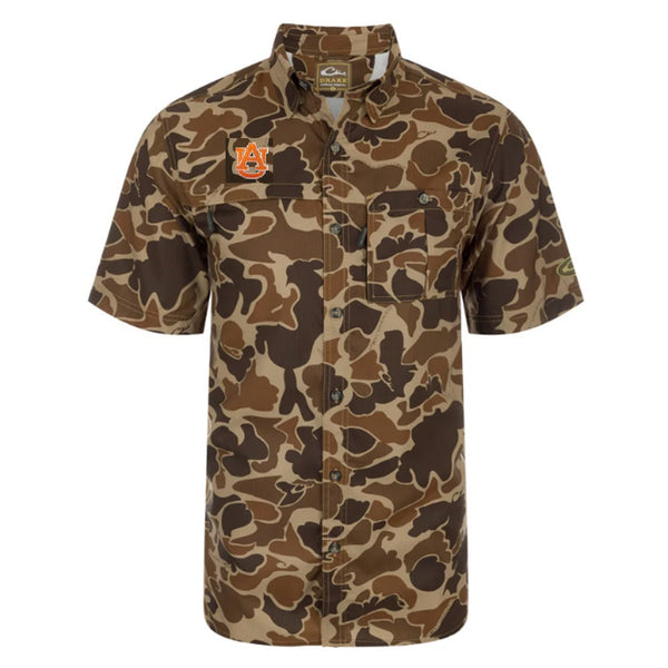 Drake Auburn 8-Shot Flyweight Camo S/S Shirt