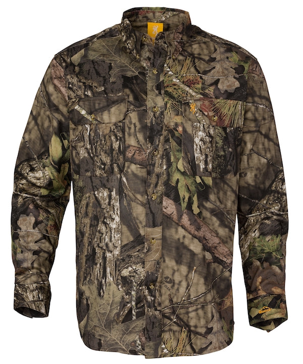 Browning Mens Wasatch-CB LS Button Down Camo Shirt