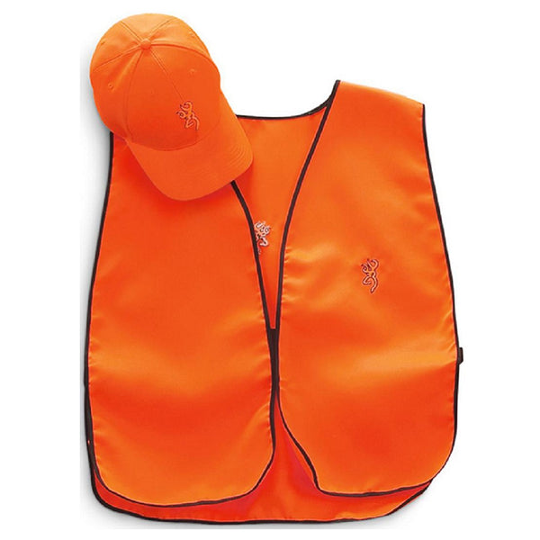Browning Adult Hunter Safety Cap and Vest Combo Blaze Orange