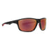 Calcutta Inlet Sunglasses Shiny Black Frame Orange Fire Mirror Lens