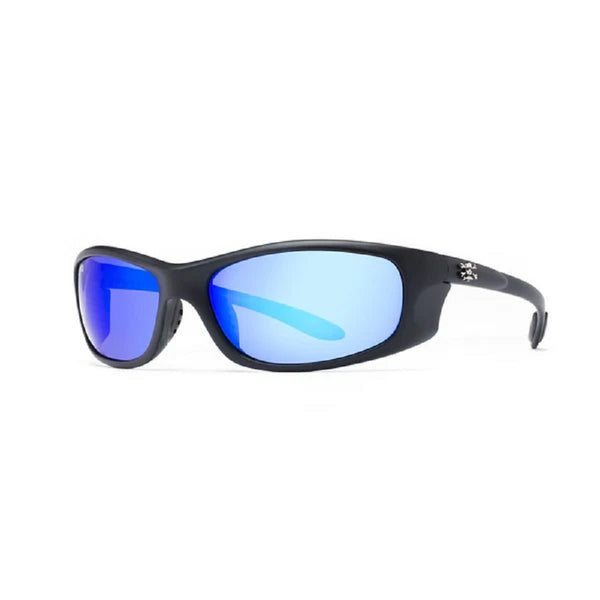Calcutta Los Cabos Sunglasses Matte Black Frame Blue Mirror Lens