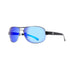 Calcutta Regulator Sunglasses Black Wire Frame Blue Mirror Lens