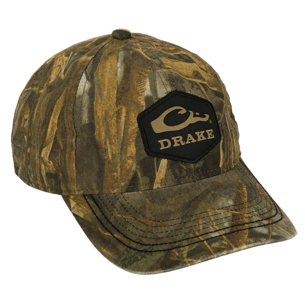 Drake Waterfowl Camo Cotton Twill Hex Patch Cap