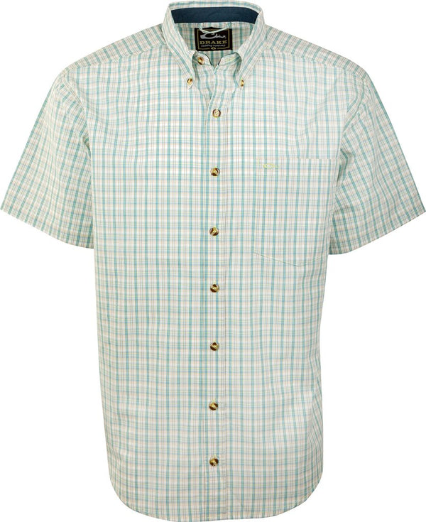 Drake Waterfowl Big Easy Short Sleeve Plaid Shirts with Staycool Fabric