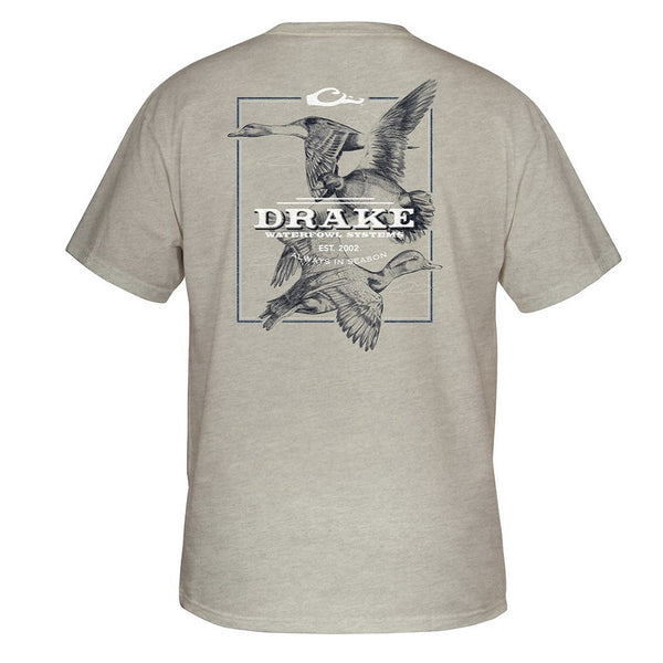 Drake Waterfowl Kings Of The Sky Short Sleeve T-Shirt Oatmeal