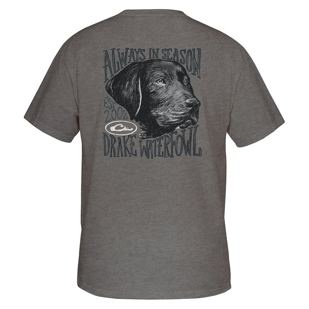 Drake Waterfowl Always In Season Lab S/S T-Shirt - Tackle Shack ...