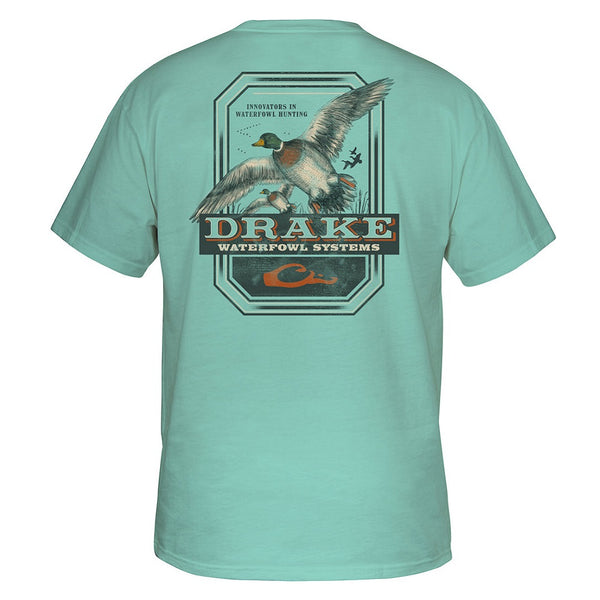 Drake Waterfowl The Mallard Short Sleeve T-Shirt Blue Surf