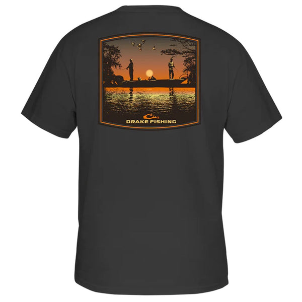 Drake Bass Fishing Sunset S/S T-Shirt