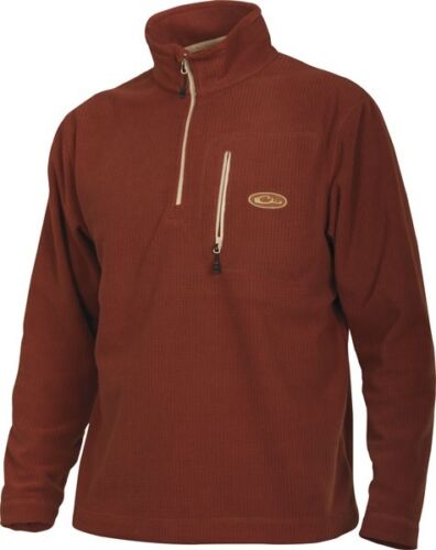 Drake Waterfowl Systems Square Check Camp Fleece 1/4 Zip Pullover