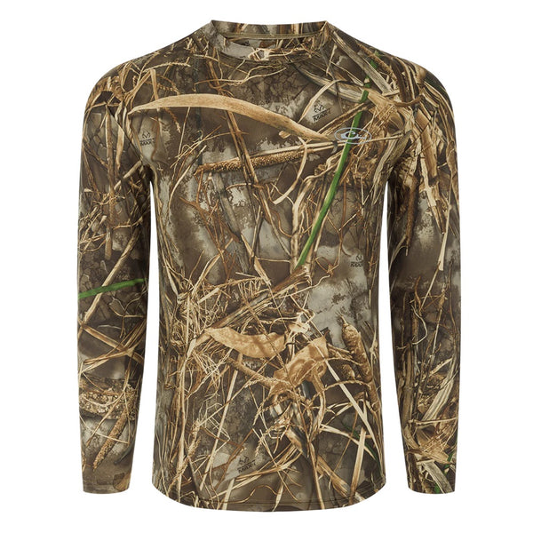Drake Waterfowl Youth EST Camo Performance L/S Crew
