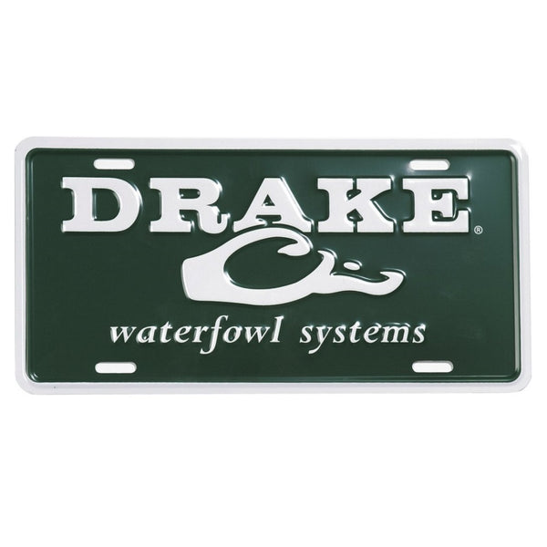Drake Waterfowl Script Logo License Plate