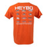 Heybo Freshwater Fish Chart Short Sleeve T-Shirt Orange
