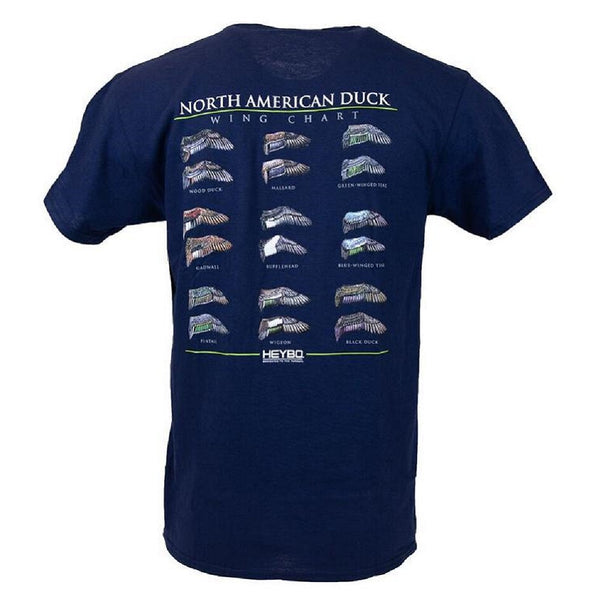 Heybo North American Duck Wings Short Sleeve T-Shirt Navy