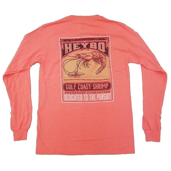 Heybo Gulf Coast Shrimp LS Tri-Blend T-Shirt