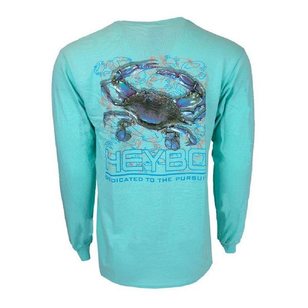 Heybo Blue Crab LS T-Shirt Celadon Blue