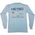 Heybo Inshore Lures Long Sleeve Tri-Blend Light Blue T-Shirt
