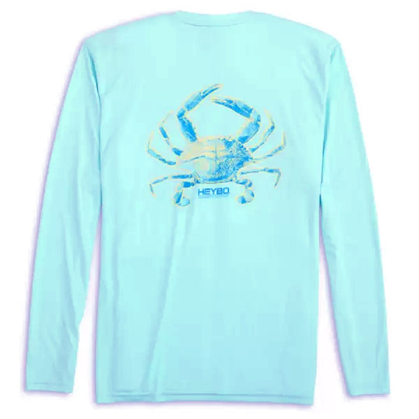Heybo Reef Performance Blue Crab L/S Performance T-Shirt