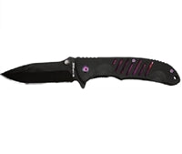 Sarge Knives Ladyfox 2 3/4â€ Blade Black/Pink Folding Knife